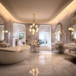 luxurious white bathroom